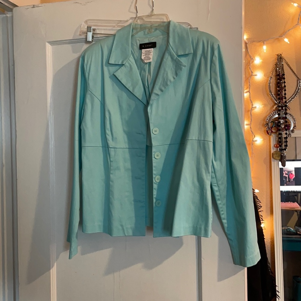 B Smart Light  Turquoise Blazer size 12